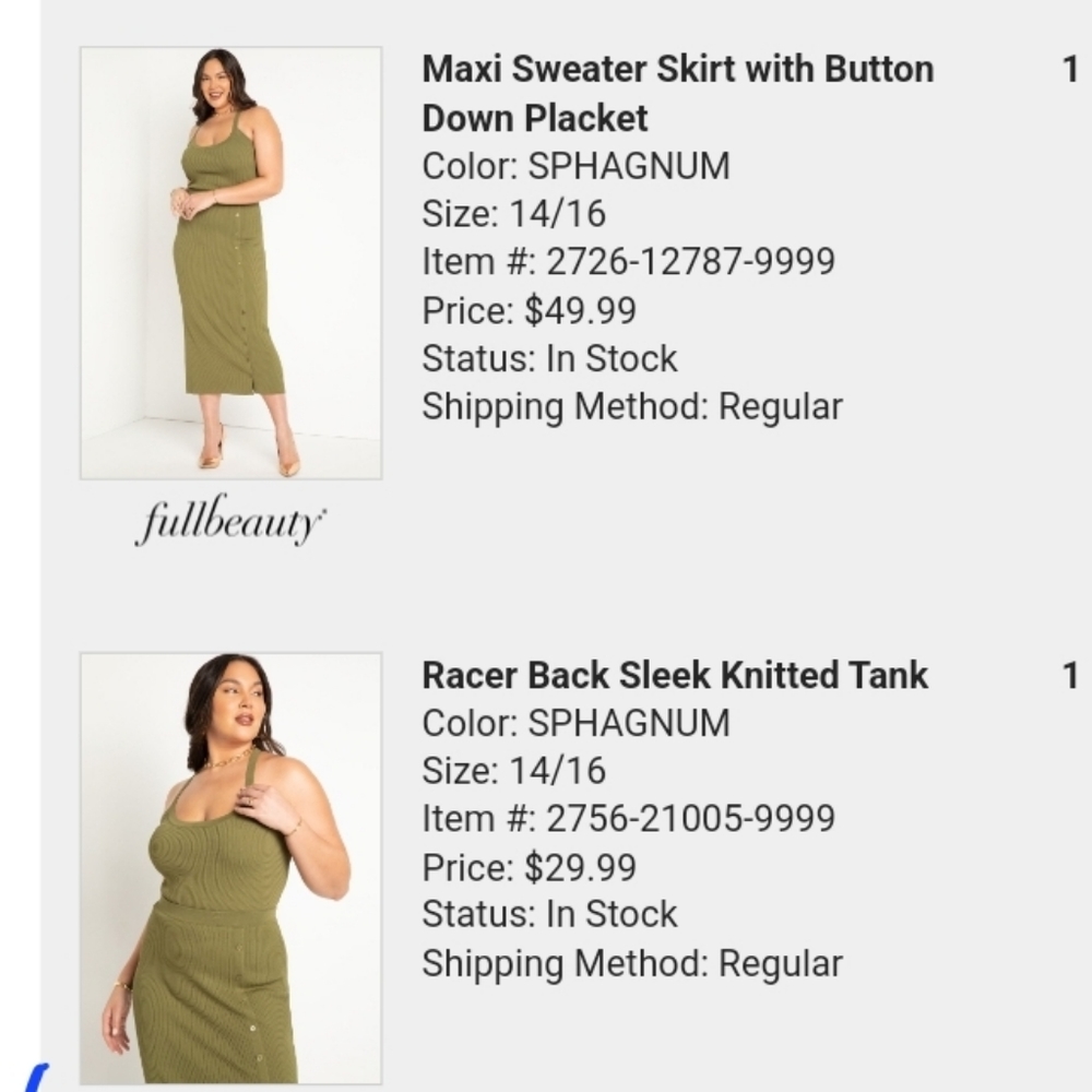 Skirt set